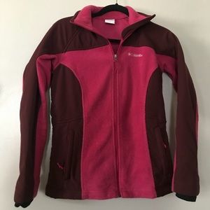 Maroon and Pink Columbia Medium-Weight Jacket